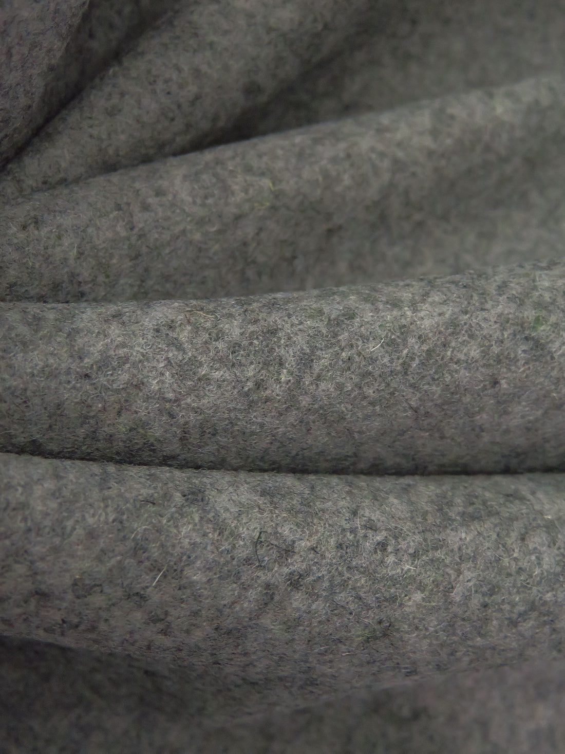 Dim Gray 100% Wool Plush Flannel Suiting - NY Designer - 59W