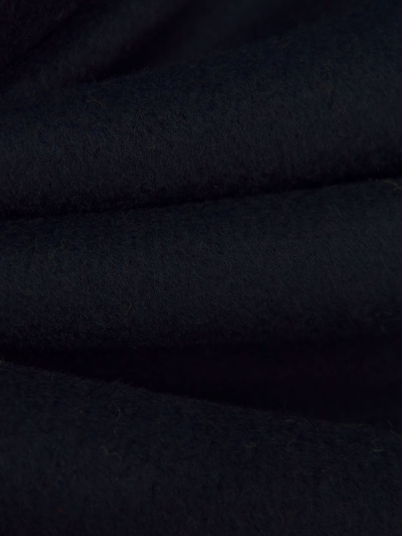 Midnight Blue Wool/Polyester Napped Coating - NY Designer - 58W