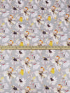 Steel Gray/Shadow Lilac/Butterscotch/Multi 100% Cotton Floral Print Voile 58W