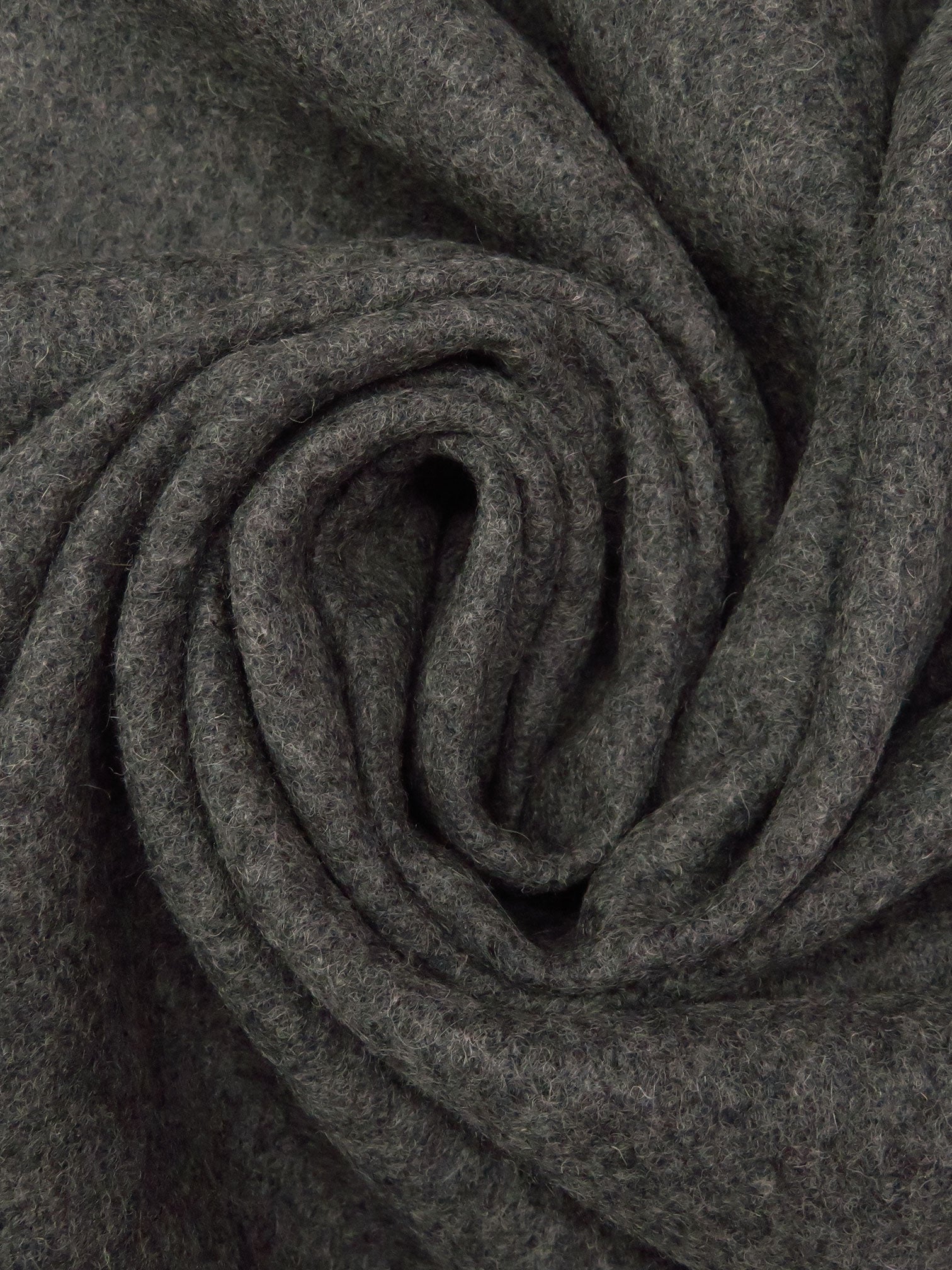 Dark Gray 100% Wool Melton Coating - NY Designer - 60W