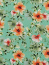 Spearmint/Coral/Sage/Multi 100% Rayon Floral Print Challis 56W