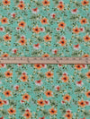 Spearmint/Coral/Sage/Multi 100% Rayon Floral Print Challis 56W