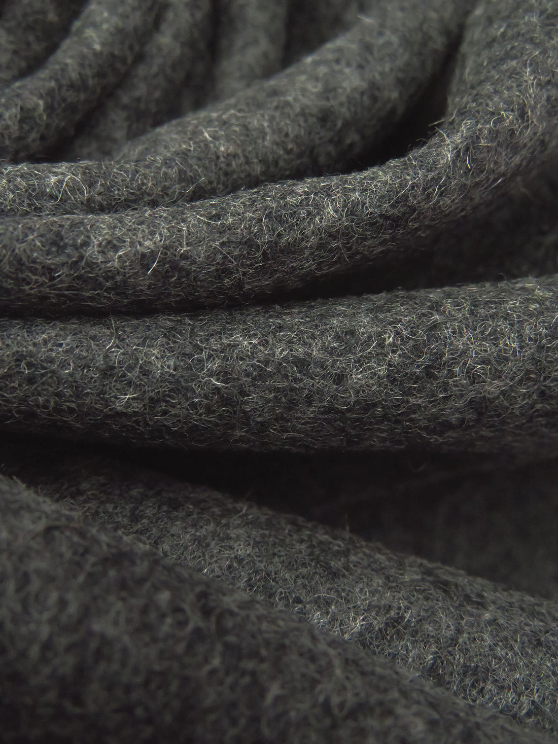 Dark Gray 100% Wool Melton Coating - NY Designer - 60W