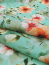 Spearmint/Coral/Sage/Multi 100% Rayon Floral Print Challis 56W