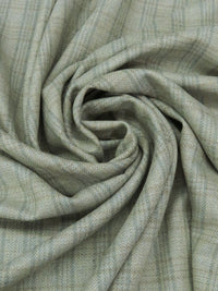 Muted Celery Green/Steel Green/Olive Brown/Multi Wool/Silk Plaid Suiting 60W