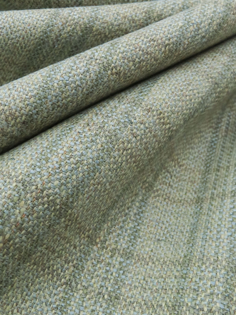 Muted Celery Green/Steel Green/Olive Brown/Multi Wool/Silk Plaid Suiting 60W