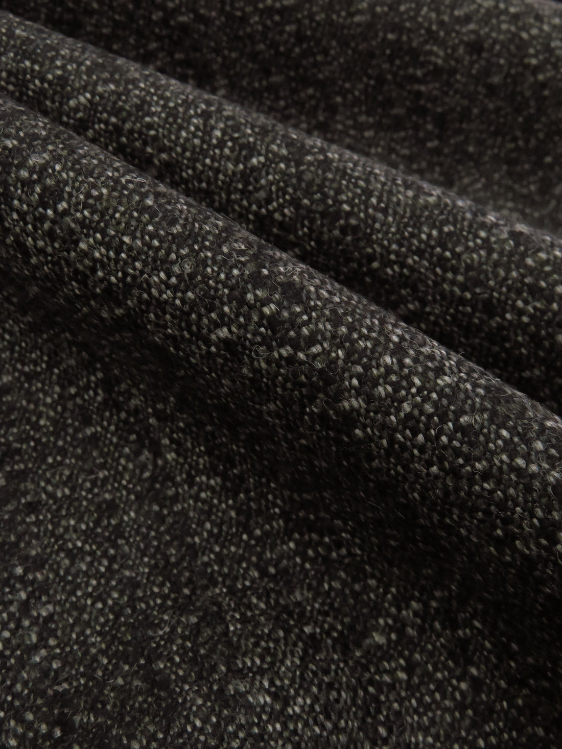 Dark Iron Gray/Lead Gray/Steel Gray 100% Wool Tweed Novelty Weave Suiting 58W