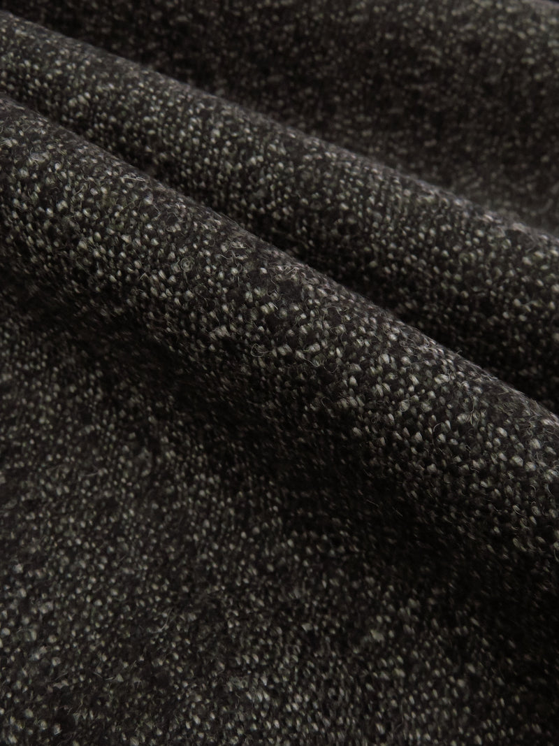 Dark Iron Gray/Lead Gray/Steel Gray 100% Wool Tweed Novelty Weave Suiting 58W