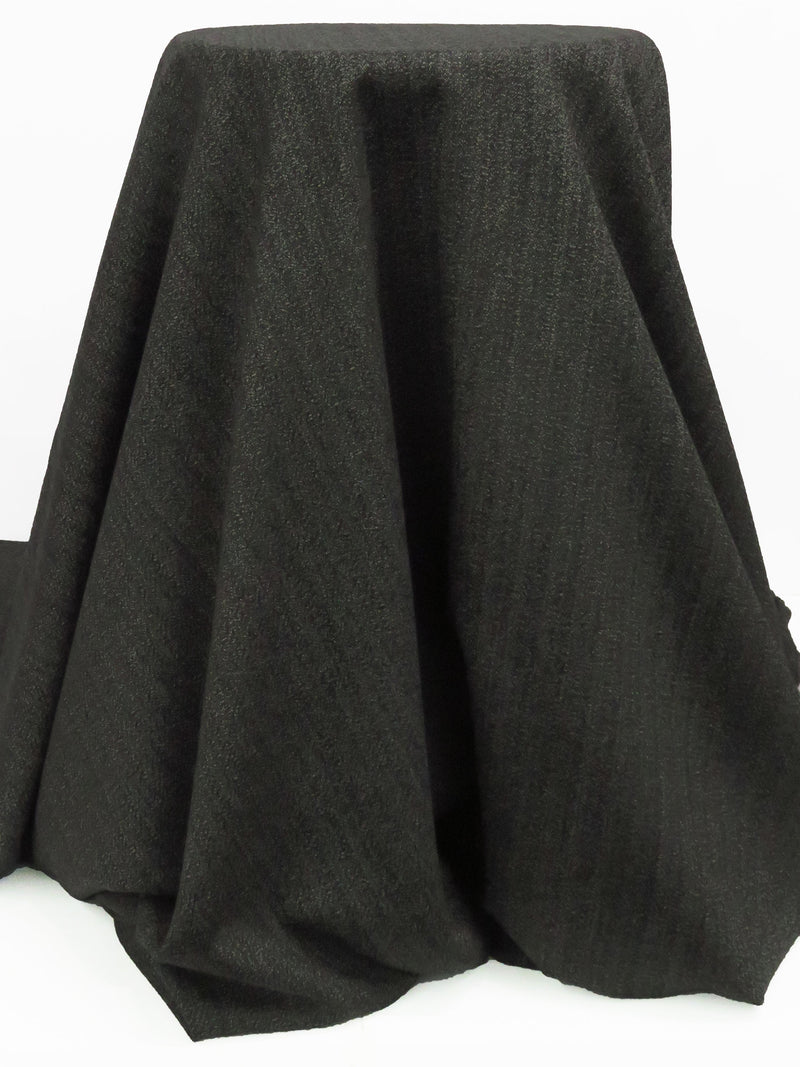 Dark Iron Gray/Lead Gray/Steel Gray 100% Wool Tweed Novelty Weave Suiting 58W