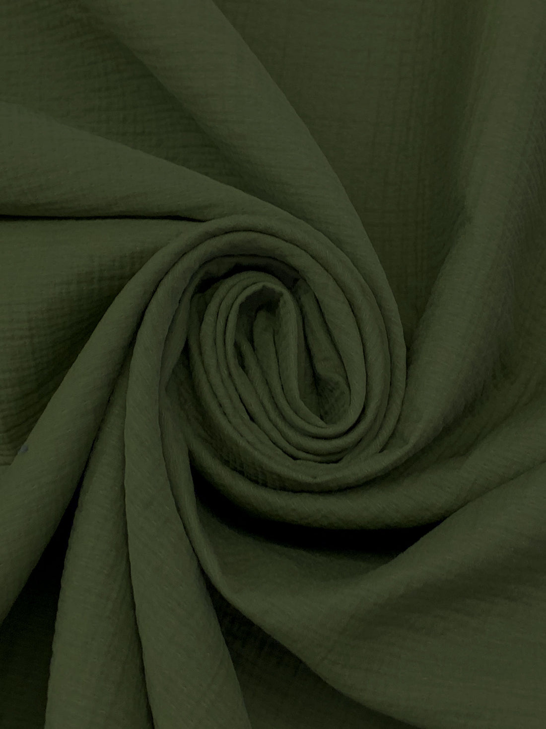 Rifle Green 100% Cotton Micro Pindot Weave Crinkle Double Cloth Woven 54W