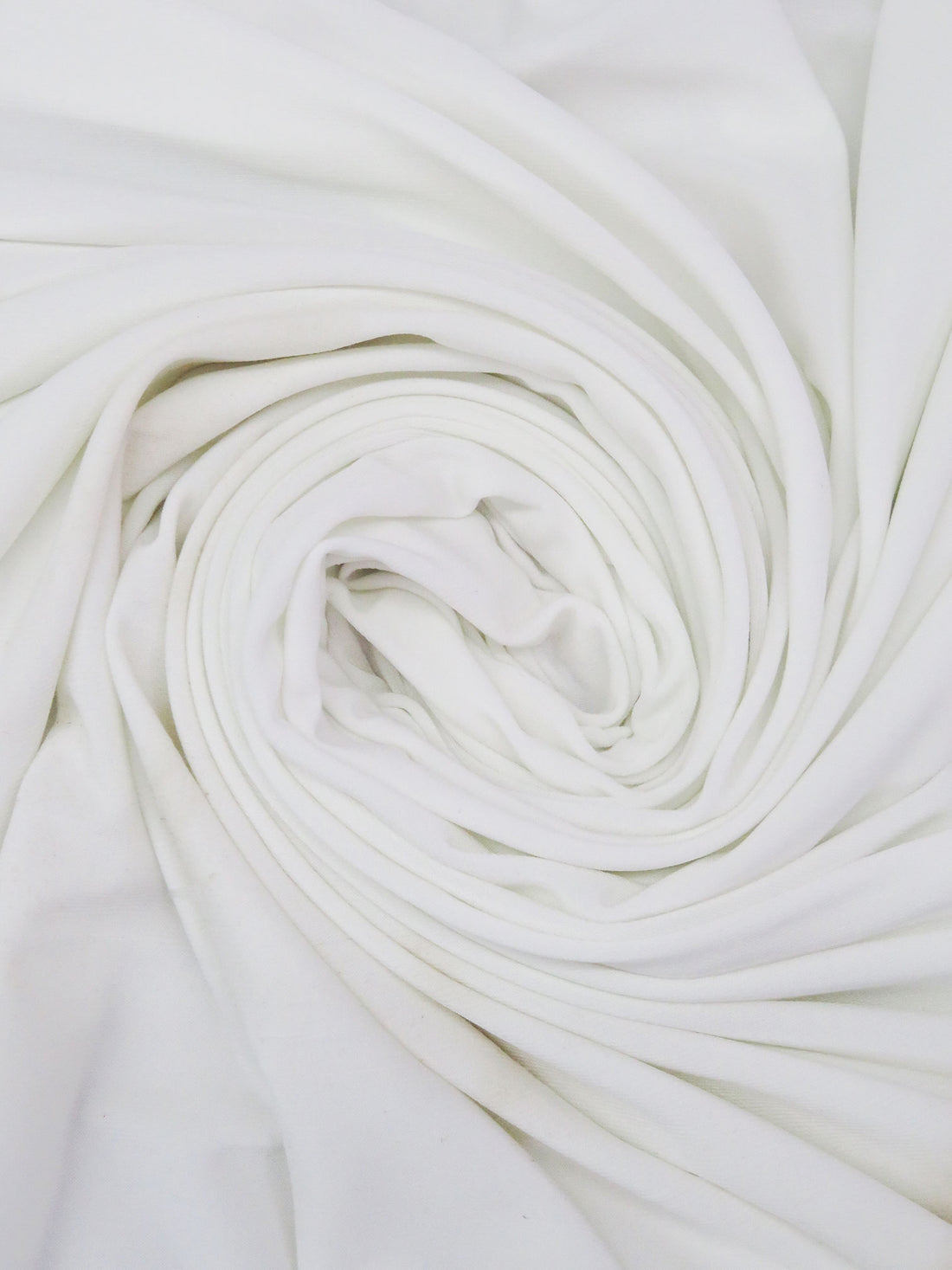Soft White Polyester/Lycra ITY Knit - NY Designer - 58W