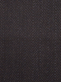 Dark Navy/Dark Marron/Dark Rusty Orange/Multi 100% Worsted Wool Herringbone Weave Crepe Suiting 58W