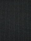 Dark Gunmetal Blue/Light Gray 100% Worsted Wool Vertical Stripe Heathered Crepe Suiting 60W