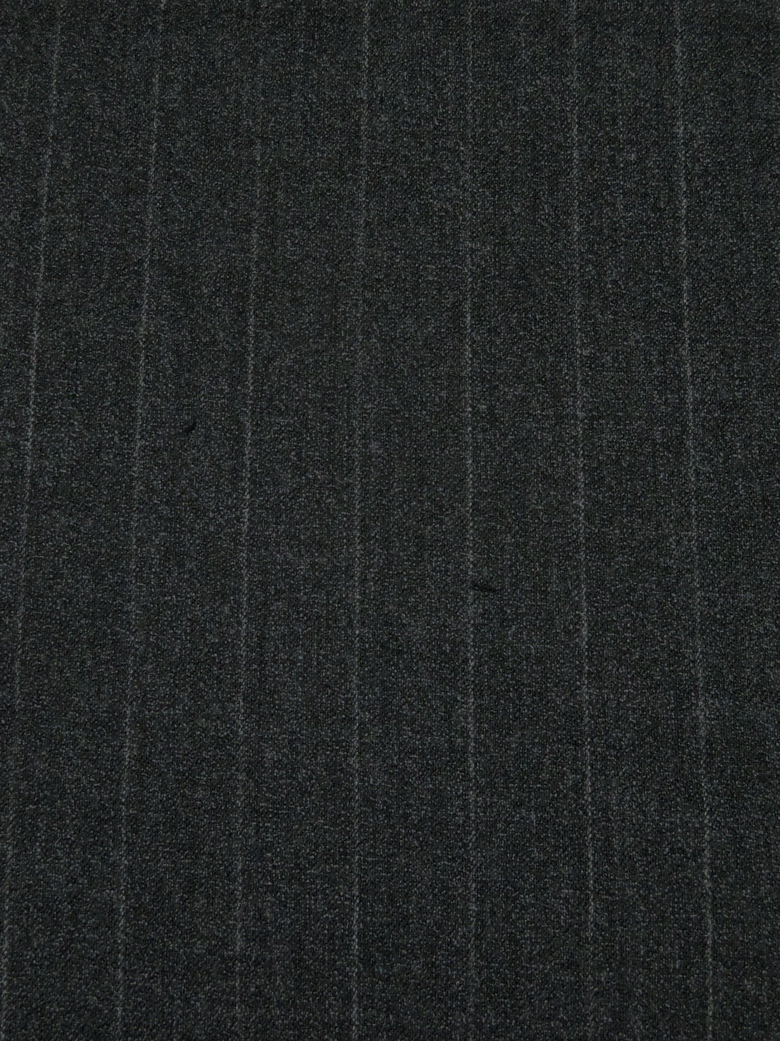 Dark Gunmetal Blue/Light Gray 100% Worsted Wool Vertical Stripe Heathered Crepe Suiting 60W