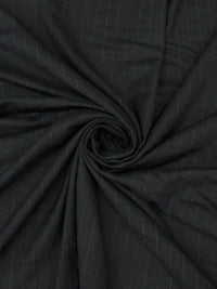 Dark Gunmetal Blue/Light Gray 100% Worsted Wool Vertical Stripe Heathered Crepe Suiting 60W