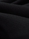 Jet Black 100% Worsted Wool Large Twill Suiting 56W