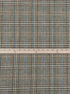 Oatmeal/Forest Green/Brick Red/Multi 100% Wool Glen Plaid Shetland Suiting/Coating - NY Designer - 58W