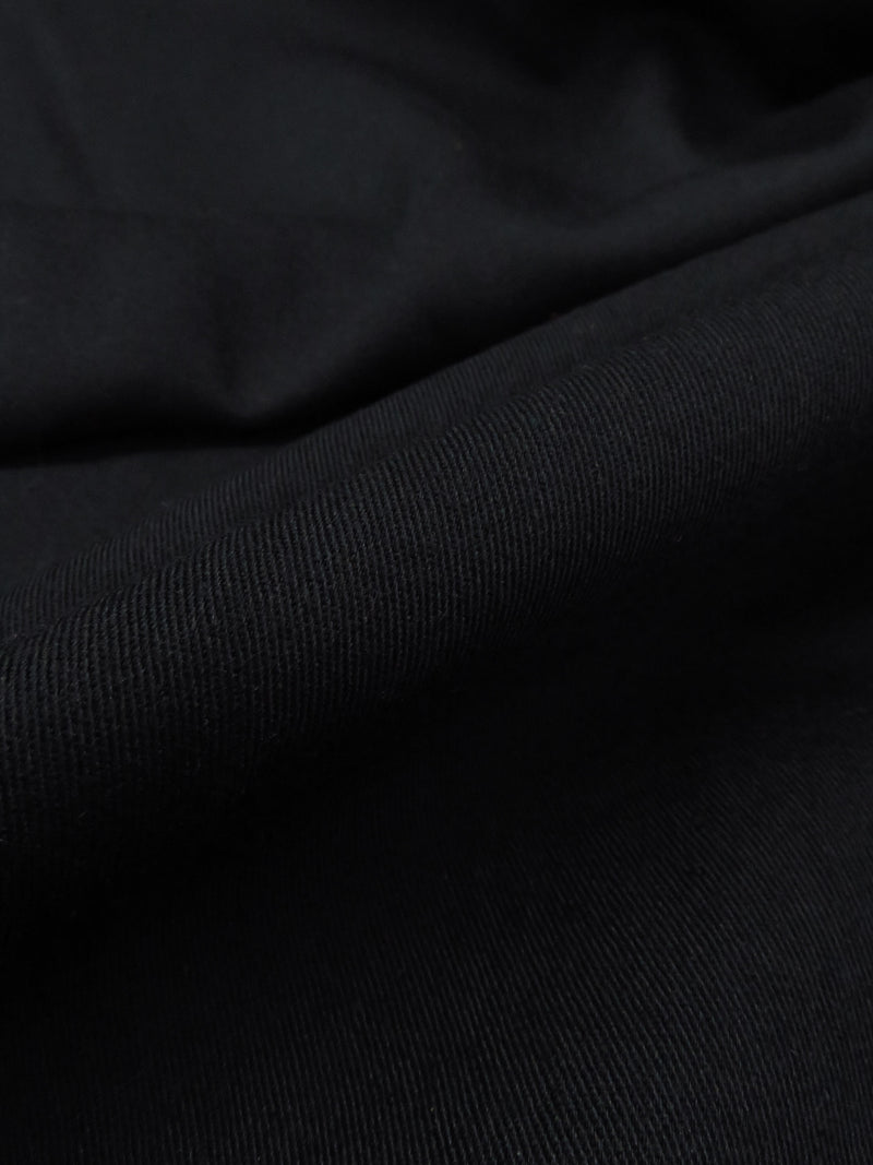 Crow Black Wool/Rayon Gabardine Suiting - NY Designer - 58W