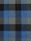 Lapis Blue/Iron Gray/Black 100% Wool Plaid Shetland Suiting/Coating - Imported From England - 58W