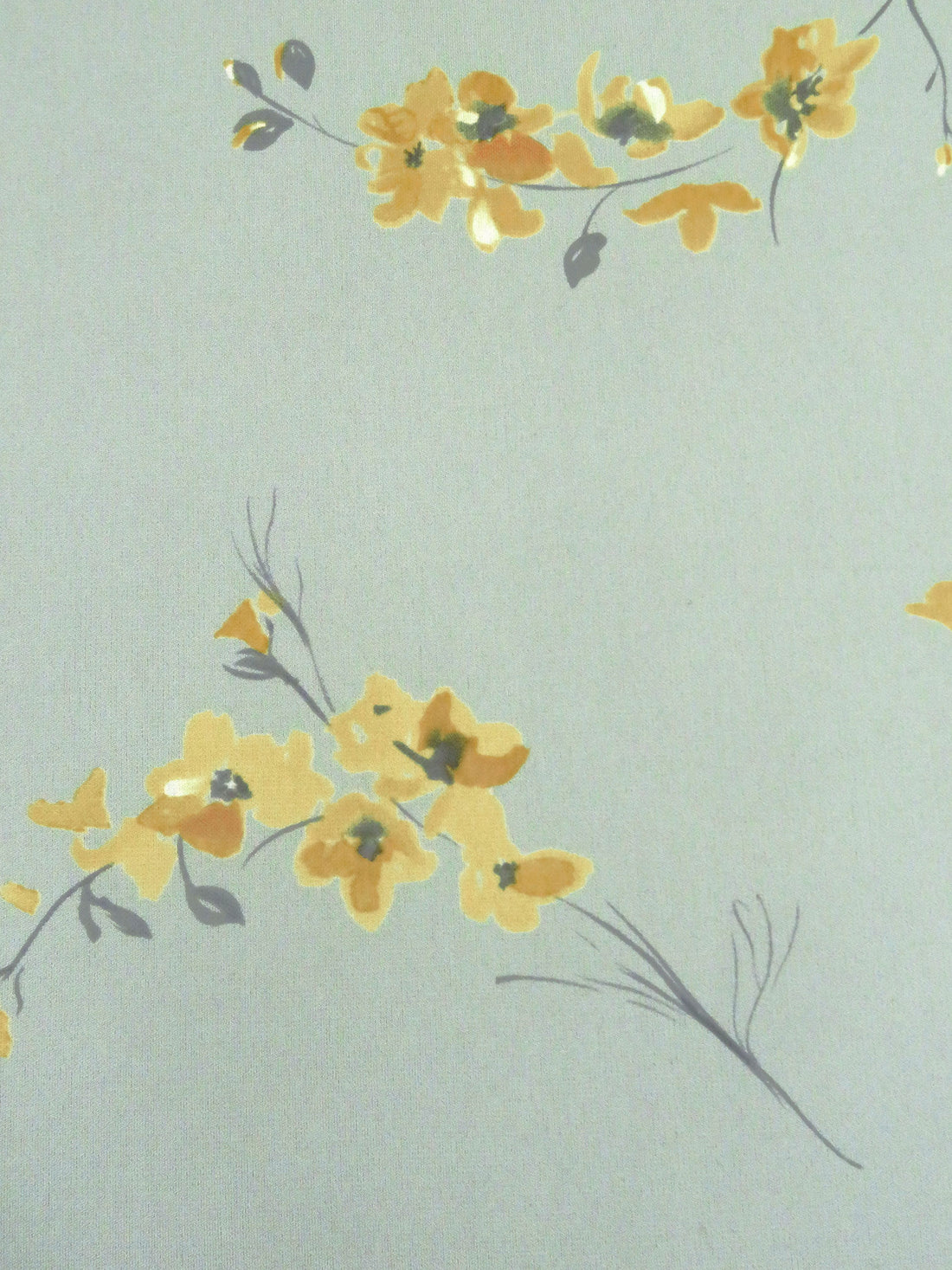 Jet Stream/Dark Muted Yellow/Dusty Gold/Multi Polyester/Lycra Floral Stem Print Crepe Knit 59W