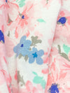 White/Baby Pink/Cobalt Blue 100% Cotton Floral Print Jersey Knit - NY Designer - 62W