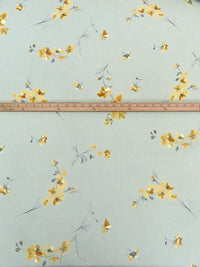 Jet Stream/Dark Muted Yellow/Dusty Gold/Multi Polyester/Lycra Floral Stem Print Crepe Knit 59W