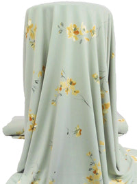 Jet Stream/Dark Muted Yellow/Dusty Gold/Multi Polyester/Lycra Floral Stem Print Crepe Knit 59W