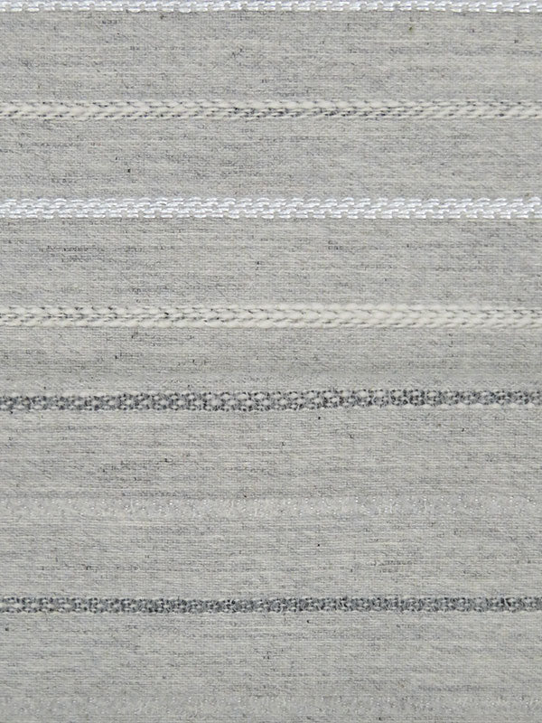 Heathered Stone Gray/Silver/Oatmeal Rayon/Nylon/Spandex Horizontal Stripe Design Stretch Bengaline Suiting - NY Designer - 60W