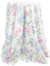 Mystic Orchid/Light Periwinkle/White/Green/Multi 100% Cotton Floral Print Jersey Knit - NY Designer - 60W