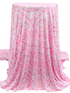 Orchid Pink/White/Turquoise/Multi Rayon/Lycra Ornate Paisley Medallion Print Jersey Knit - NY Designer - 62W