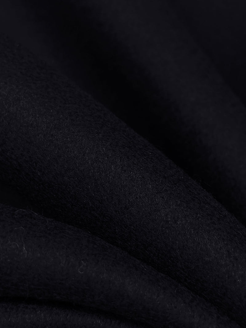 Midnight Navy 100% Wool Light Weight Melton Coating - Imported From Italy - 60W