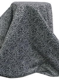 Black/White/Gray 100% Polyester Abstract Pebble Print Two-Faced Double Knit 60W
