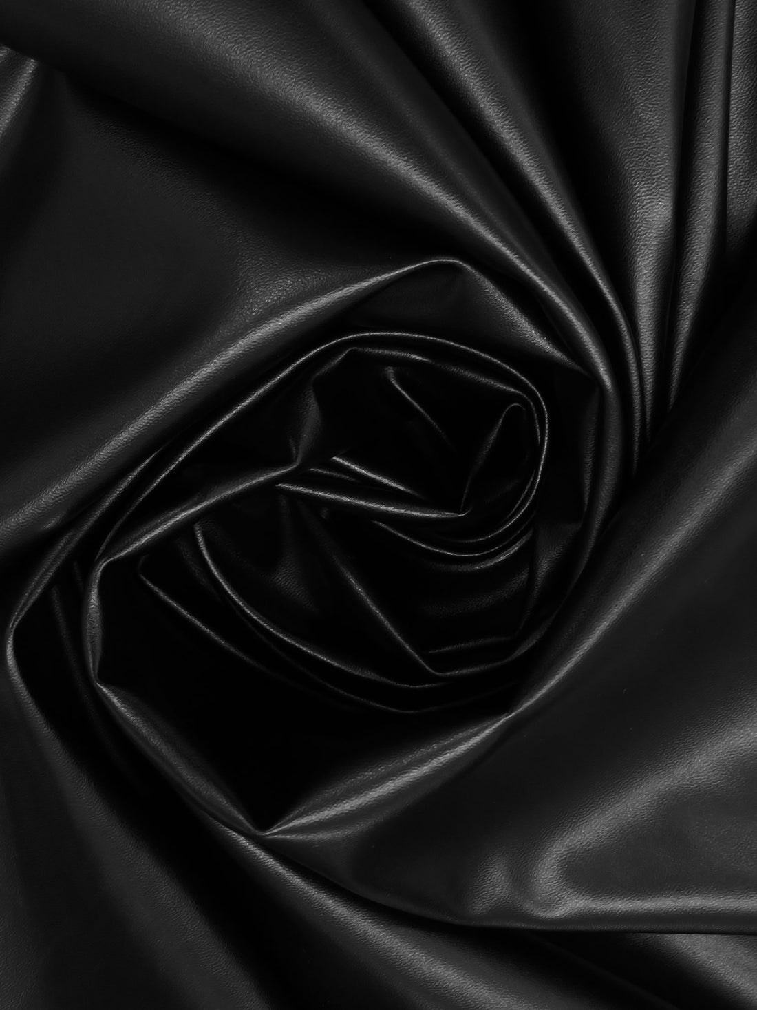 Cauldron Black Polyurethane/Lycra Stretch Faux Leather - NY Designer - 54W