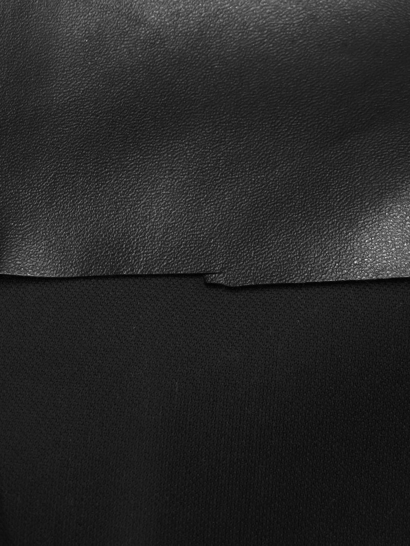 Cauldron Black Polyurethane/Lycra Stretch Faux Leather - NY Designer - 54W