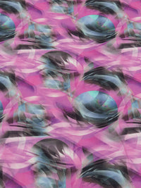 Magenta/Iron Gray/Seafoam/Multi 100% Rayon Abstract Print Challis 56W