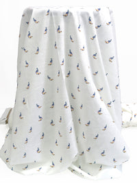 White/Steel Blue/Lemon/Multi 100% Cotton Toucan Print Lawn 54W