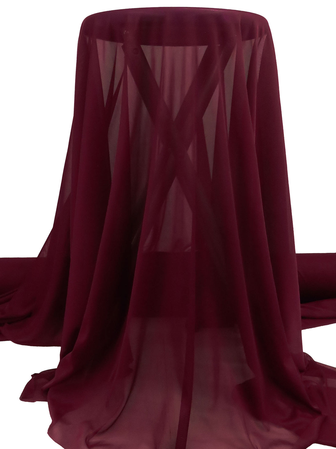 Dark Scarlet Nylon/Lycra Sheer Mesh Knit Lining - NY Designer - 58W