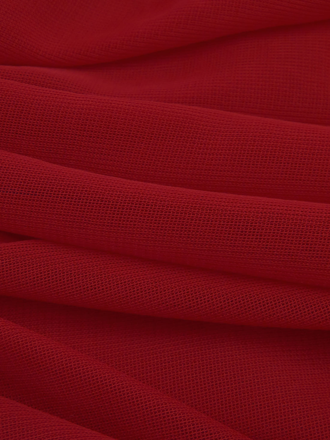 Dark Red Nylon/Lycra Sheer Mesh Knit Lining - NY Designer - 58W