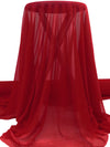 Dark Red Nylon/Lycra Sheer Mesh Knit Lining - NY Designer - 58W