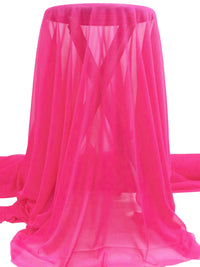 Vivid French Rose Nylon/Lycra Sheer Mesh Knit Lining - NY Designer - 58W
