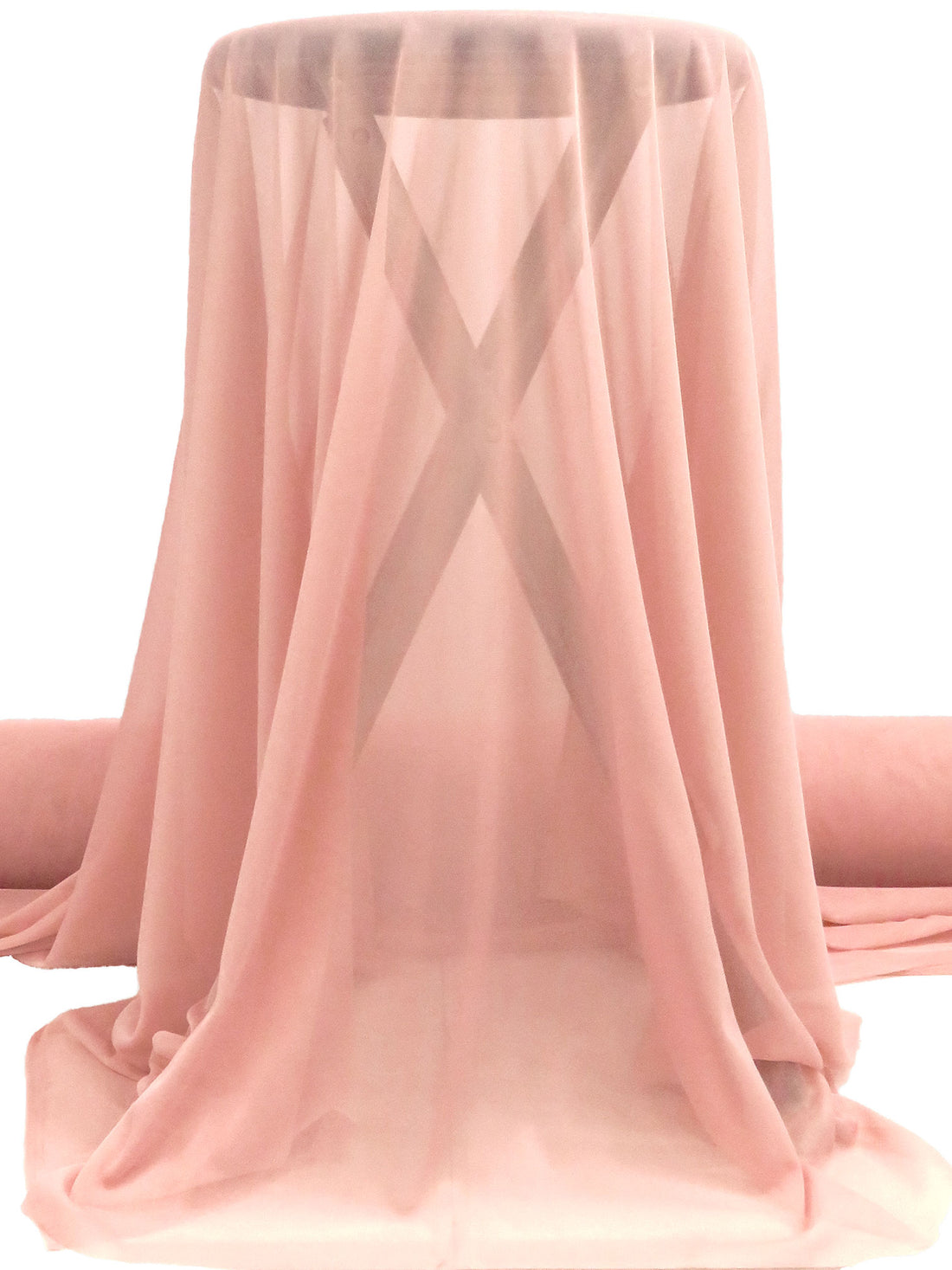Poppy Petal Nylon/Lycra Sheer Mesh Knit Lining - NY Designer - 58W