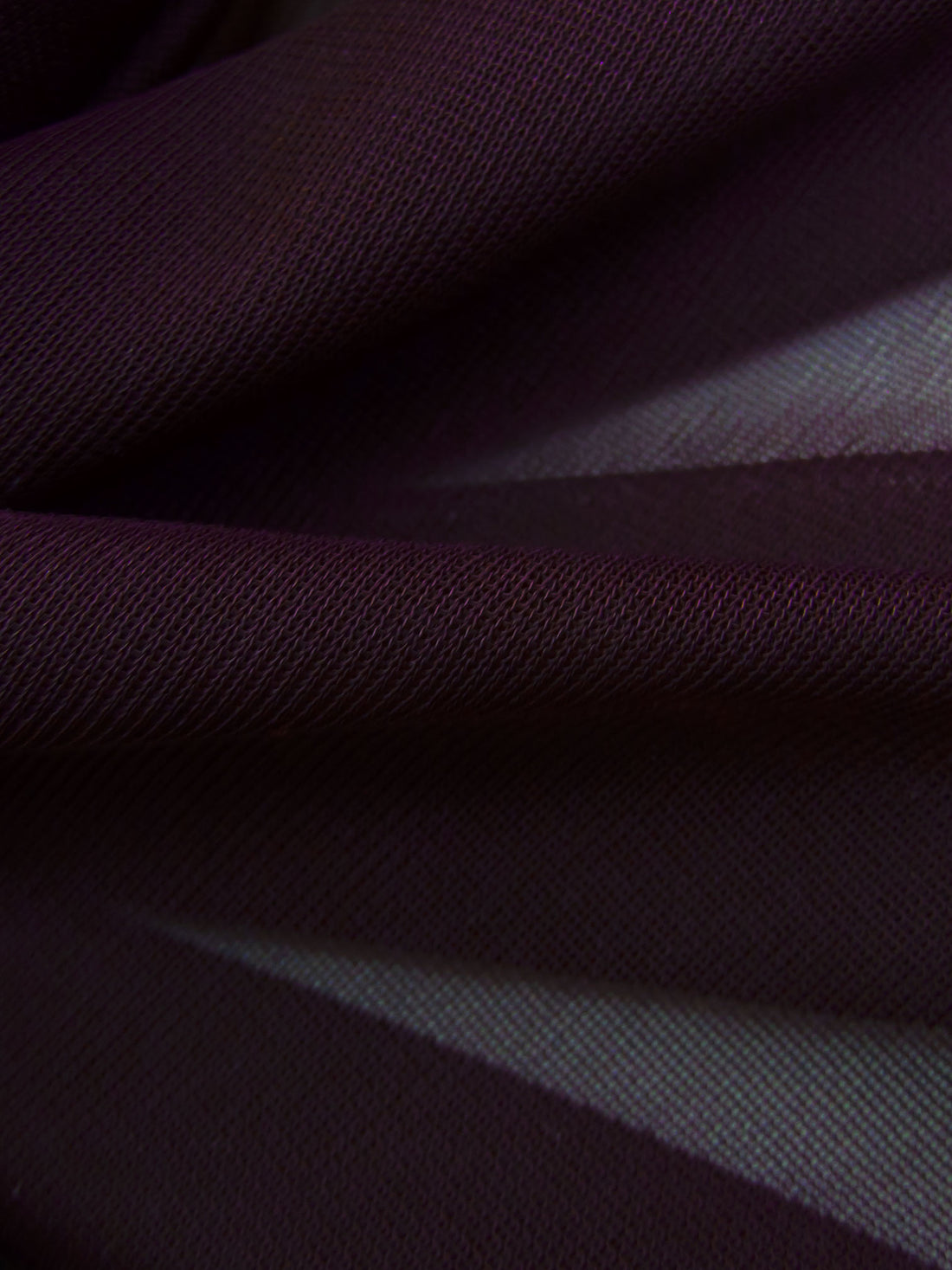 Dark Purple Nylon/Lycra Sheer Mesh Knit Lining - NY Designer - 58W