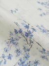 Chalk White/Powder Blue/Black/Multi Linen/Tencel Floral Branches Print Shirt Weight Woven 56W