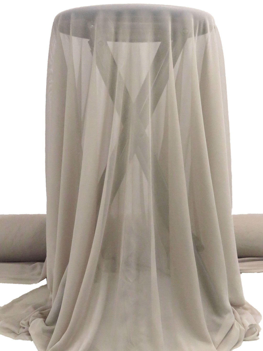 Nude Beige Nylon/Lycra Sheer Mesh Knit Lining - NY Designer - 58W