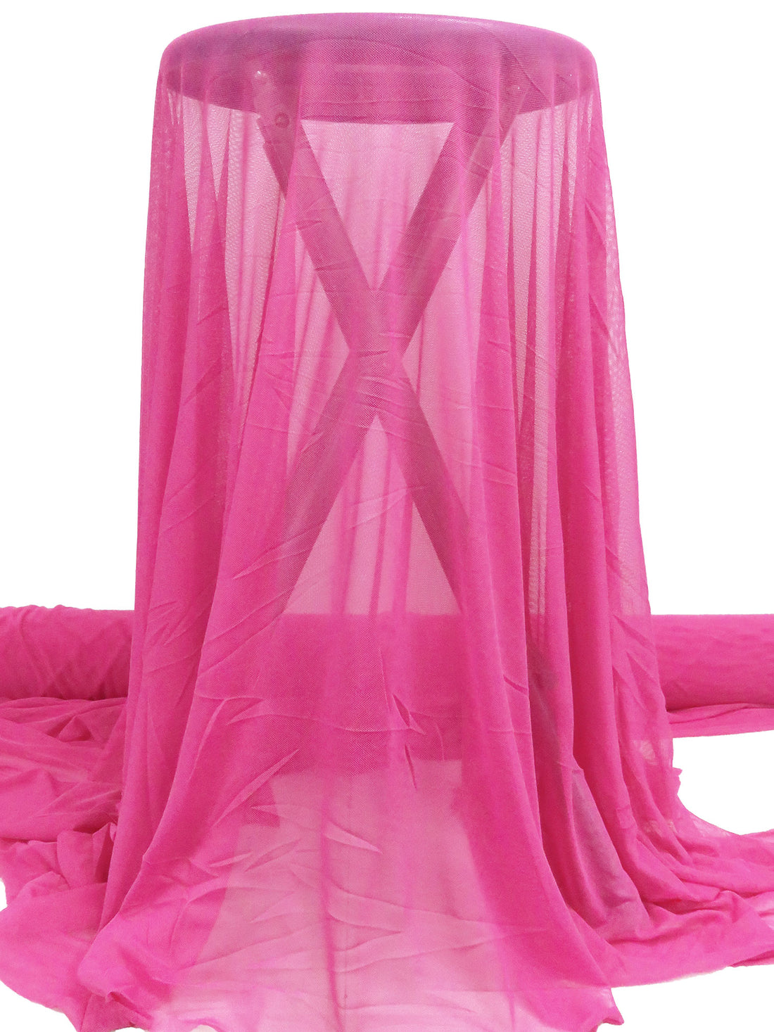 Hot Pink Nylon/Lycra Mesh Knit - NY Designer - 58W