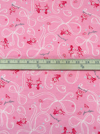 Charm Pink/Mid Gray/White/Multi Cotton/Lycra Fairies Print Jersey Knit 62W