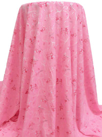 Charm Pink/Mid Gray/White/Multi Cotton/Lycra Fairies Print Jersey Knit 62W