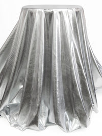 Aluminum Silver Polyester/Lycra Foil Printed Knit 57W