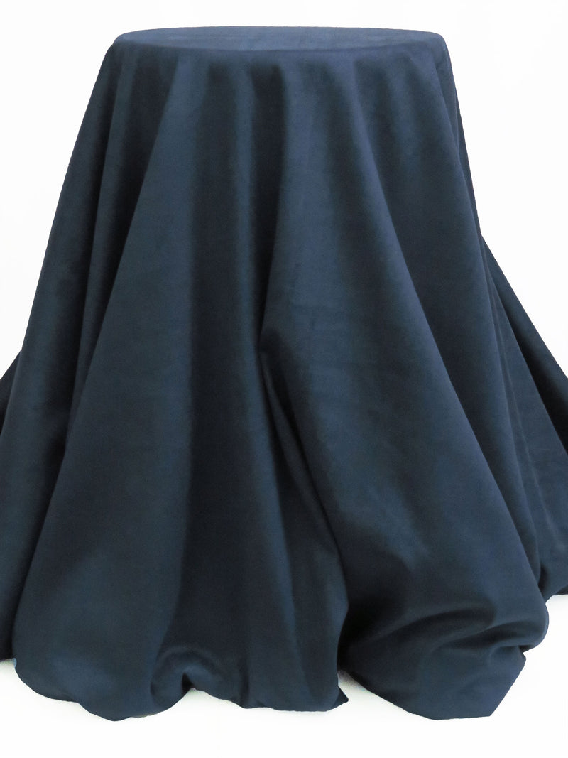 Charcoal Blue Polyester/Lycra Suede Knit 58W