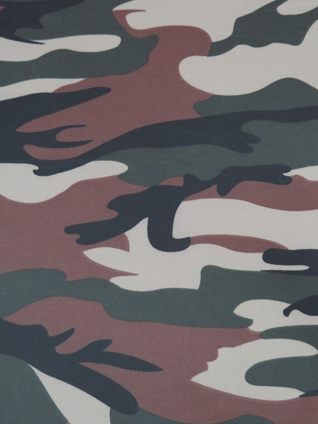 Desert Sand/Chocolate Brown/Black/Hunter Green Polyester/Lycra Camouflage Print Laminated DTY Knit 58W